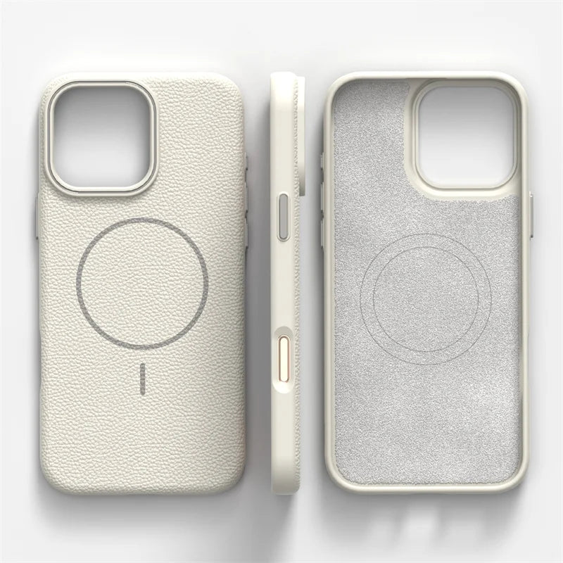 Ultra thin and simple lychee pattern phone case for iPhone