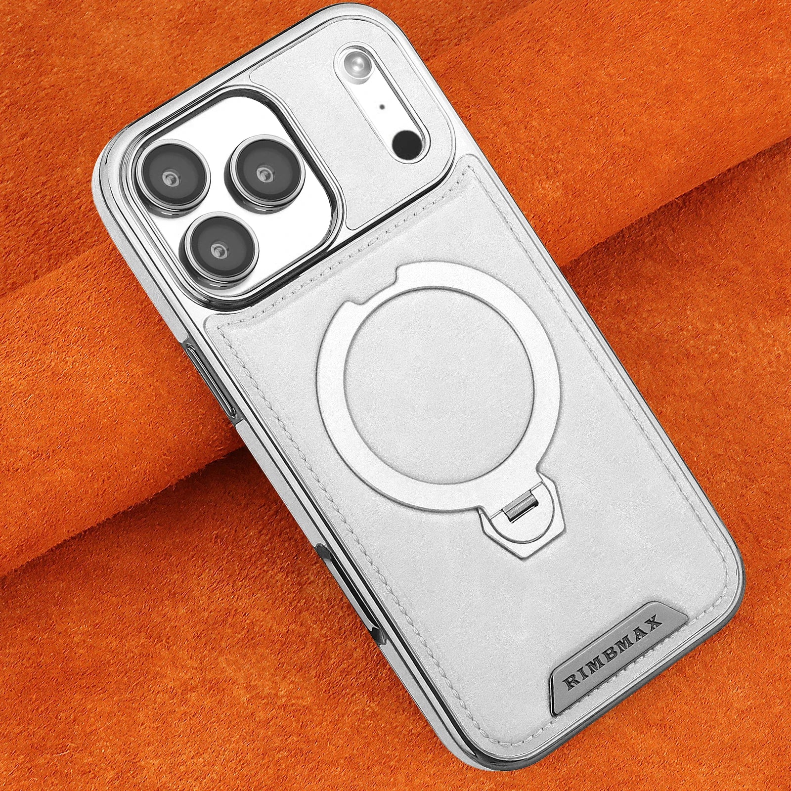Magnetic Rotat Bracket Luxury Leather Phone Case For iPhone