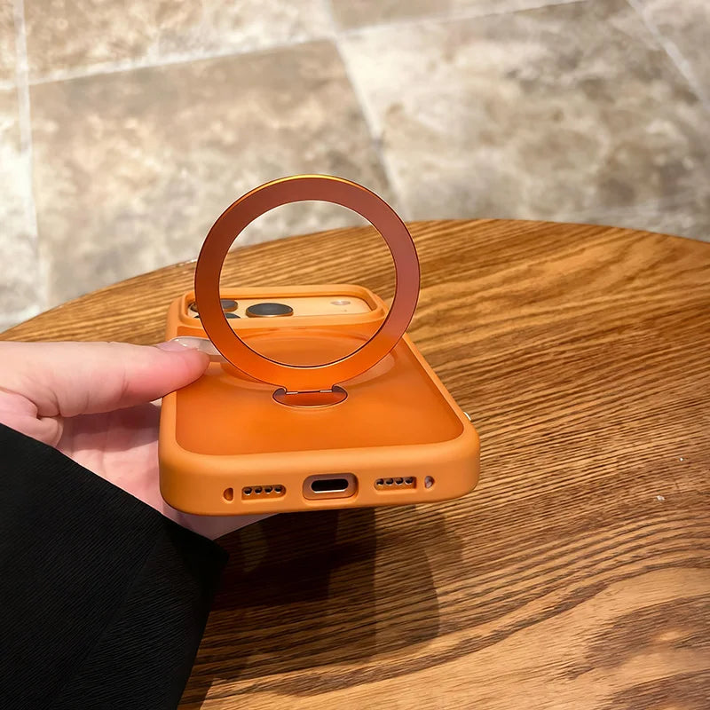 MagSafe Skin-Feel Matte Case for iPhone (with Magnetic Stand)