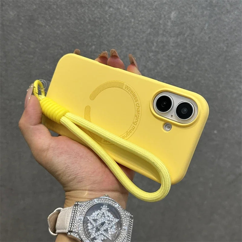 Liquid silicone lanyard cover for iPhone