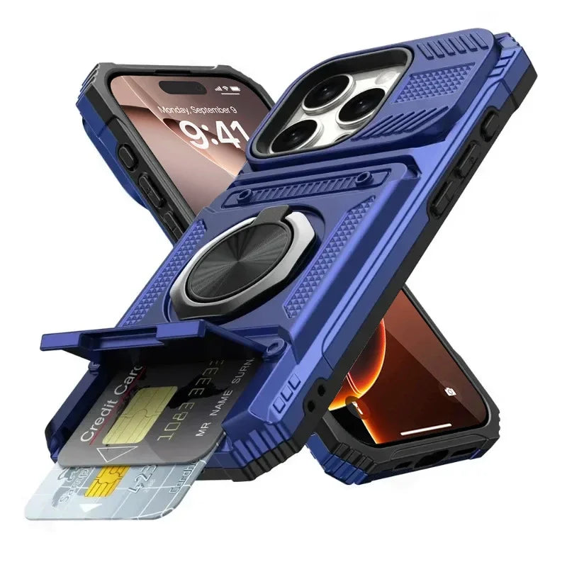 Magnetic stand-type card slot phone case for iPhone