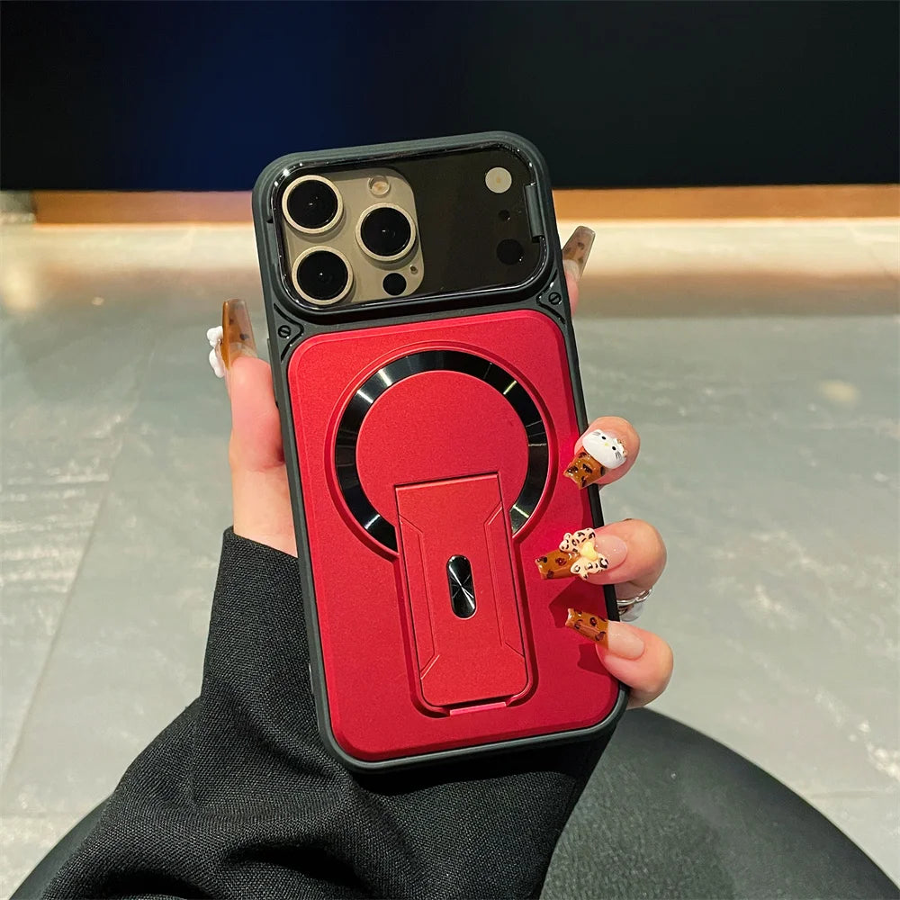 Full-Coverage Shock-Resistant Invisible Stand Case for iPhone