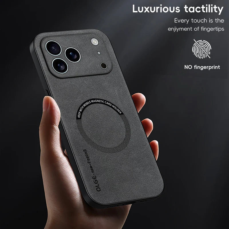 Luxury Leather Magnetic Phone Case For iPhone