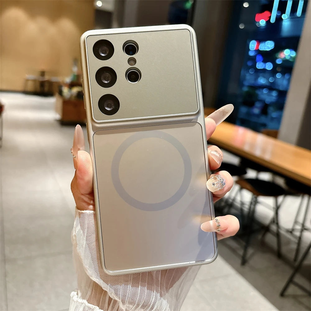 Glass Lens Film Magnetic Case for Samsung for Magsafe