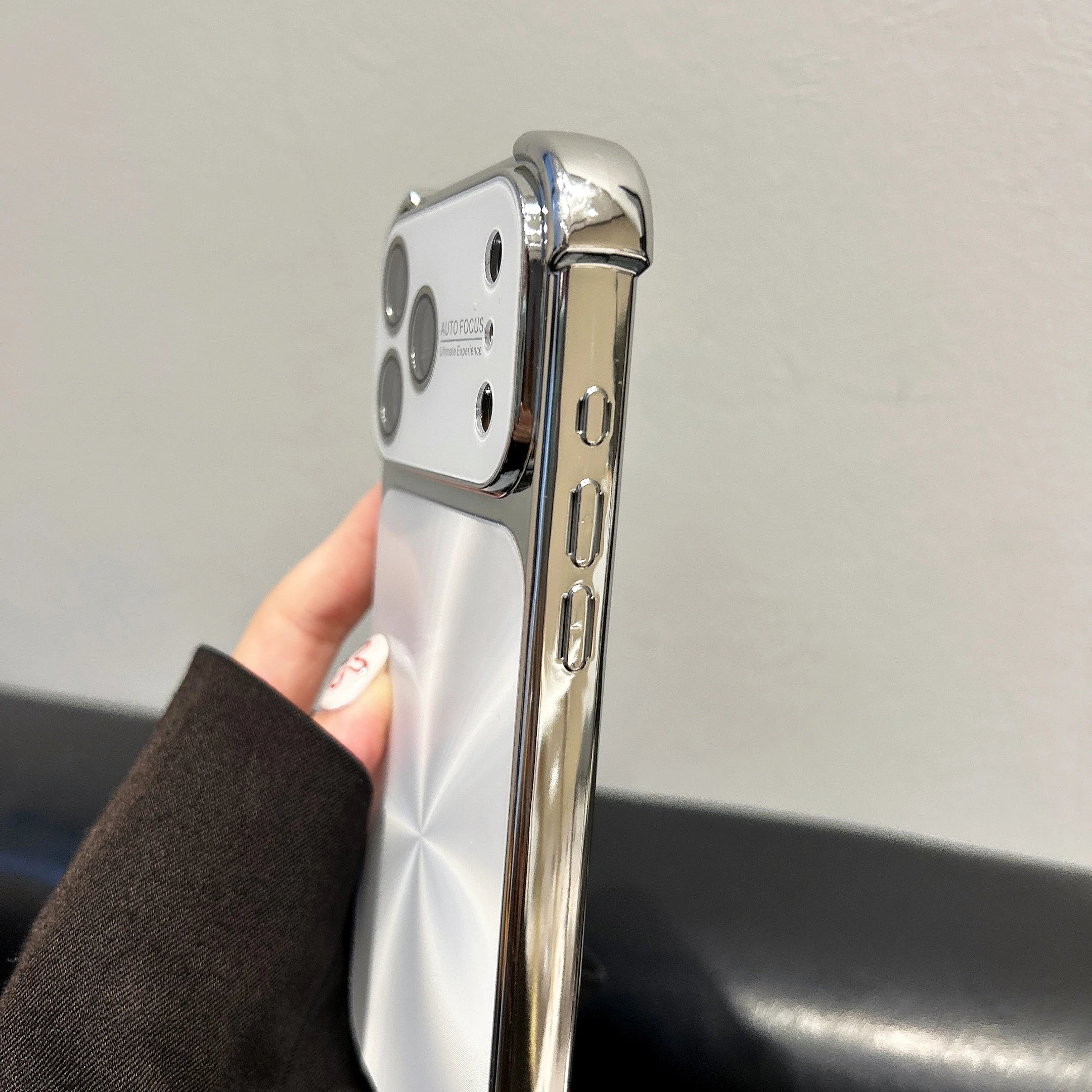 CD Gradient Shockproof Case For iPhone with Lens Protector