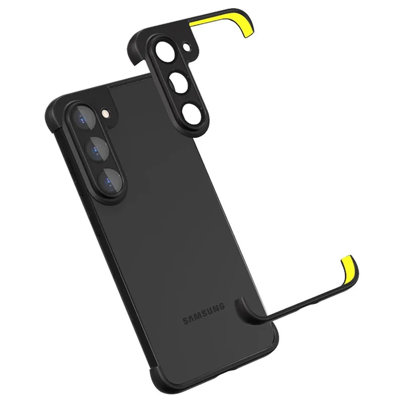 Lens protection frameless silicone protective case for Samsung