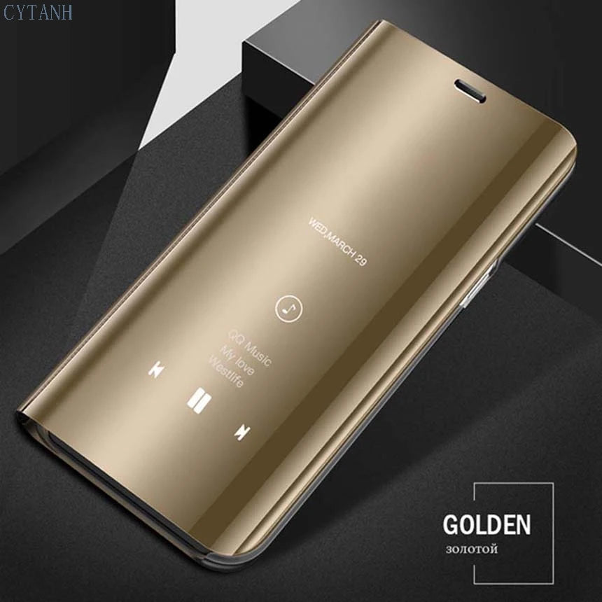 Luxury smart mirror flip phone case suitable for iPhone