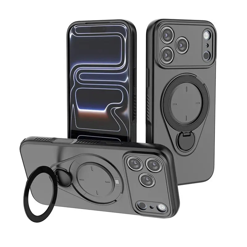 Magnetic TPU Phone Case with 360° Rotating Kickstand For iPhone
