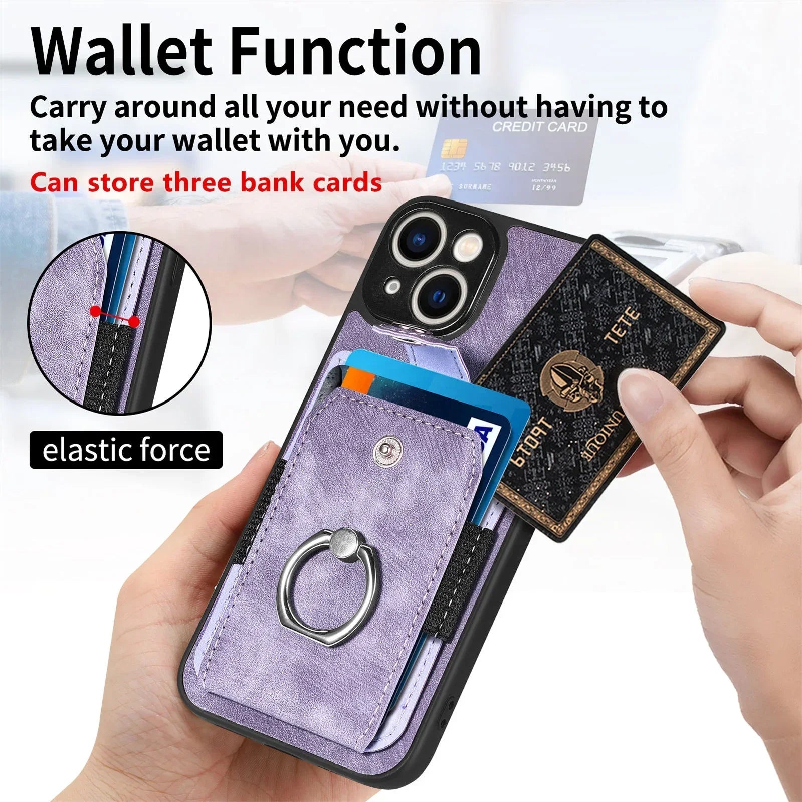 Leather Wallet Card Slot  Magnetic Phone Case for IPhone