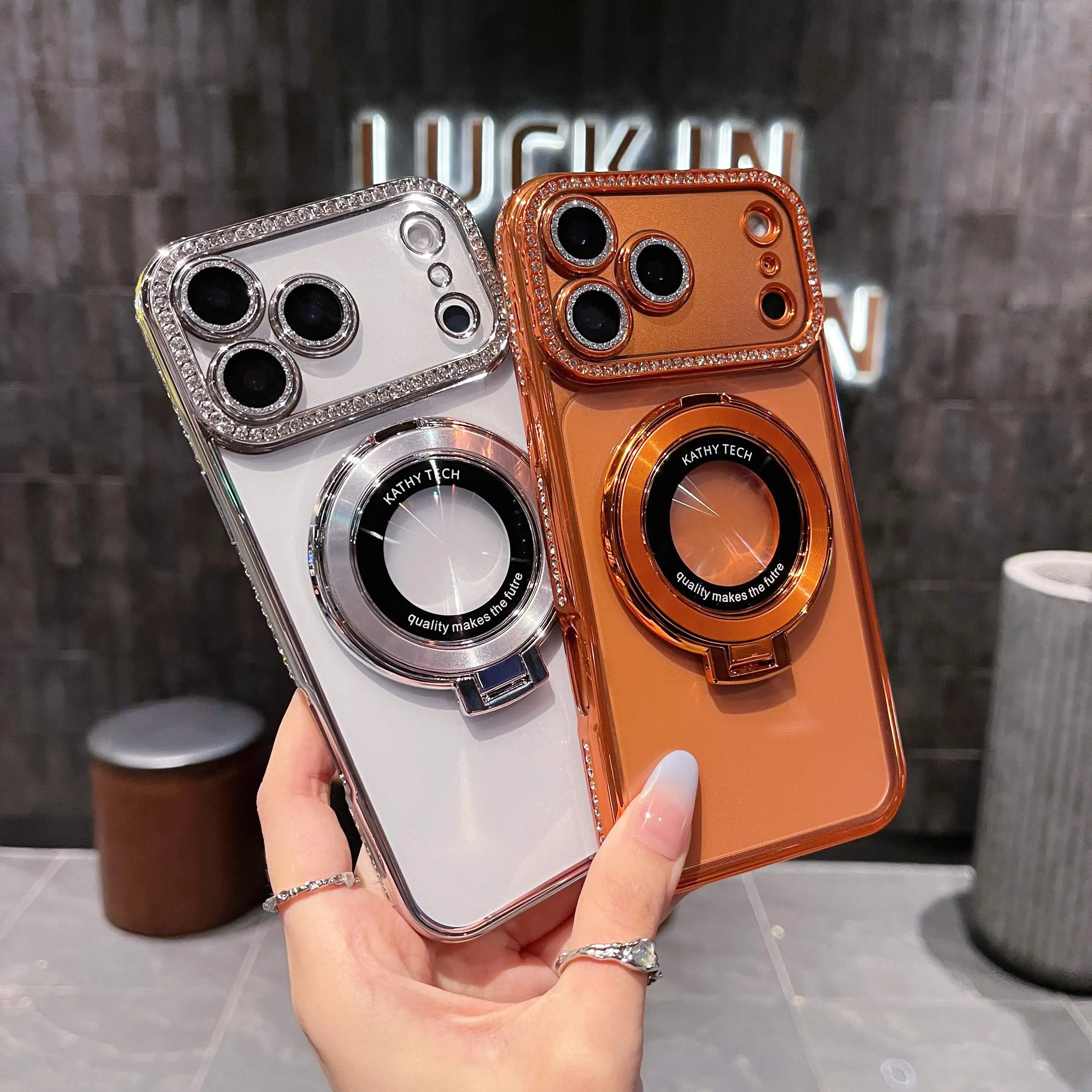 Luxury Glitter Diamond Magnetic Phone Case For iPhone