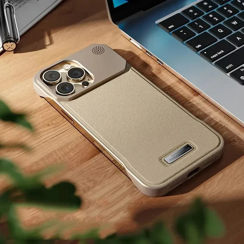 Luxury Magnetic Leather Aromatherapy Case For iPhone