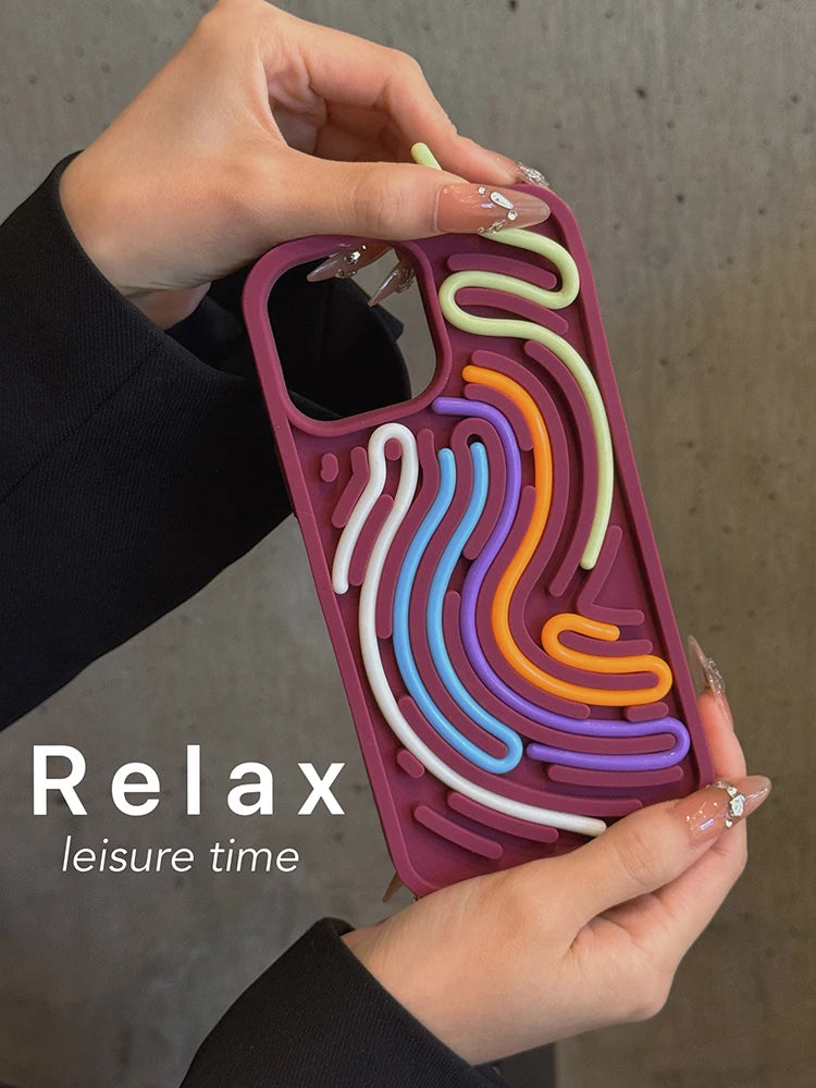Silicone pressure reducing phone case for iPhone