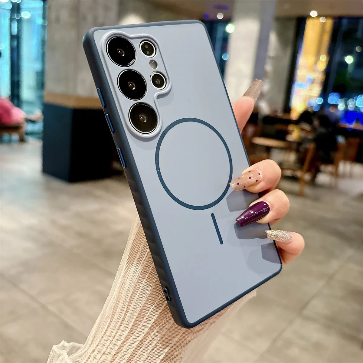 Matte Magnetic Protective Case For Samsung Galaxy