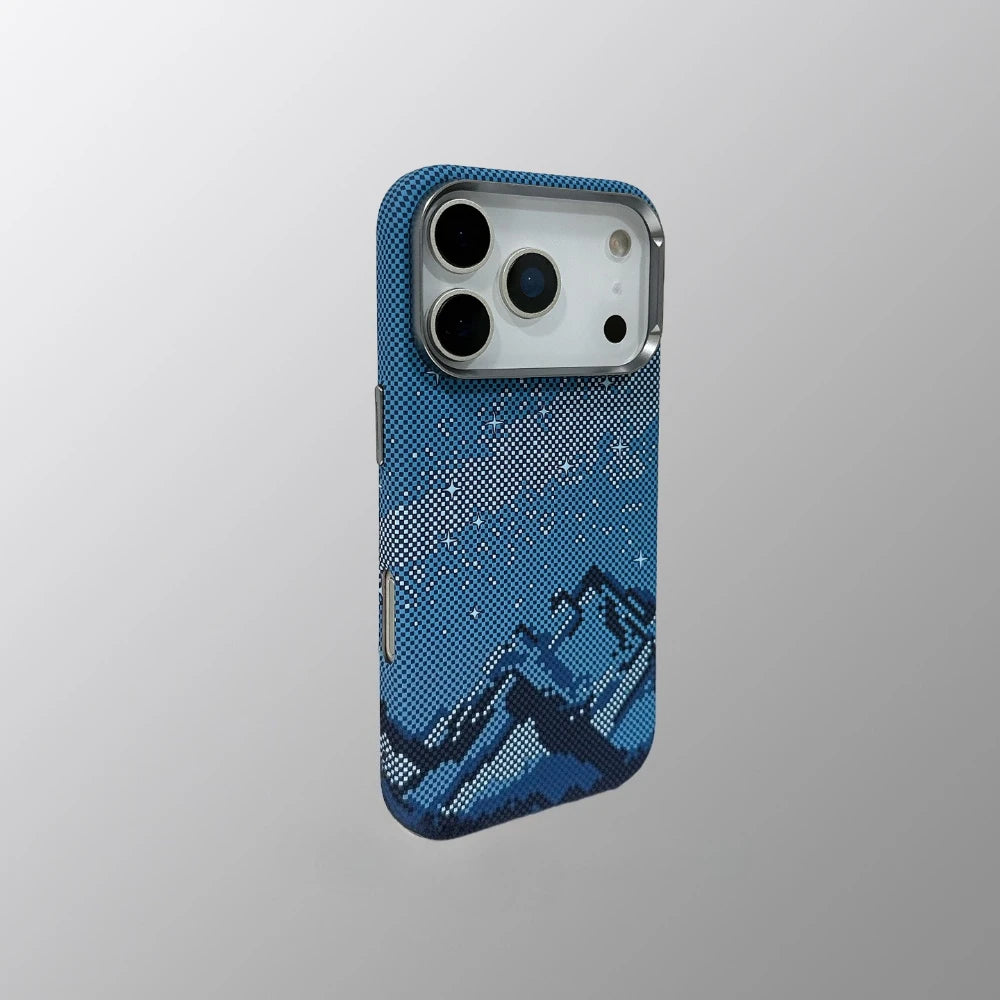 Matte Relief Magnetic  Snow Mountain Case for iPhone