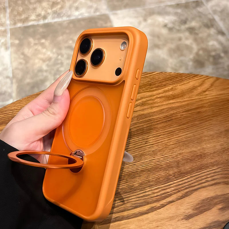 MagSafe Skin-Feel Matte Case for iPhone (with Magnetic Stand)
