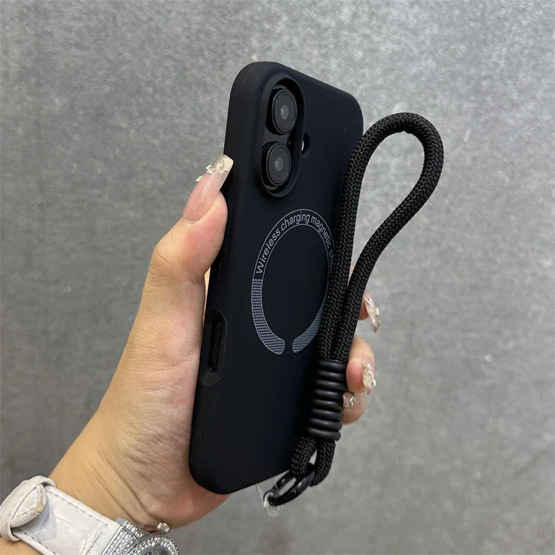 Liquid silicone lanyard cover for iPhone