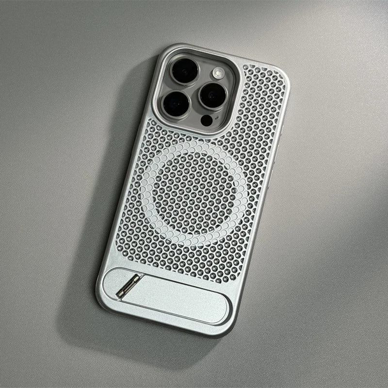Honeycomb Mesh Cooling MagSafe Phone Case For iPhone