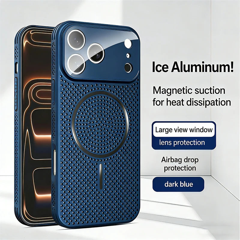 For Magsafe Luxury Heat Dissipation Magnetic Phone Case For iPhone