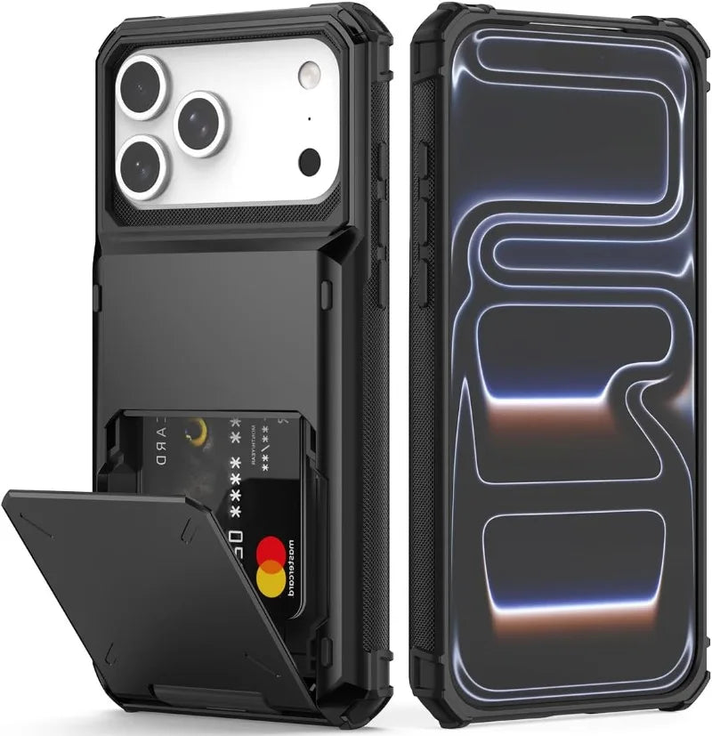 Heavy Duty Wallet Hidden Flip Slot Protective Hard Back Covers Coque Fundas for iPhone