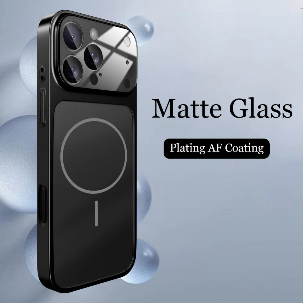 Frosted Large Window Case with Lens Film For iPhone