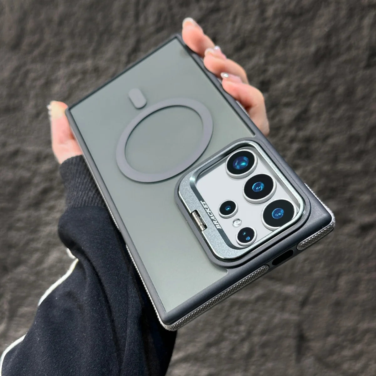 Magsafe lens holder magnetic phone case for Samsung