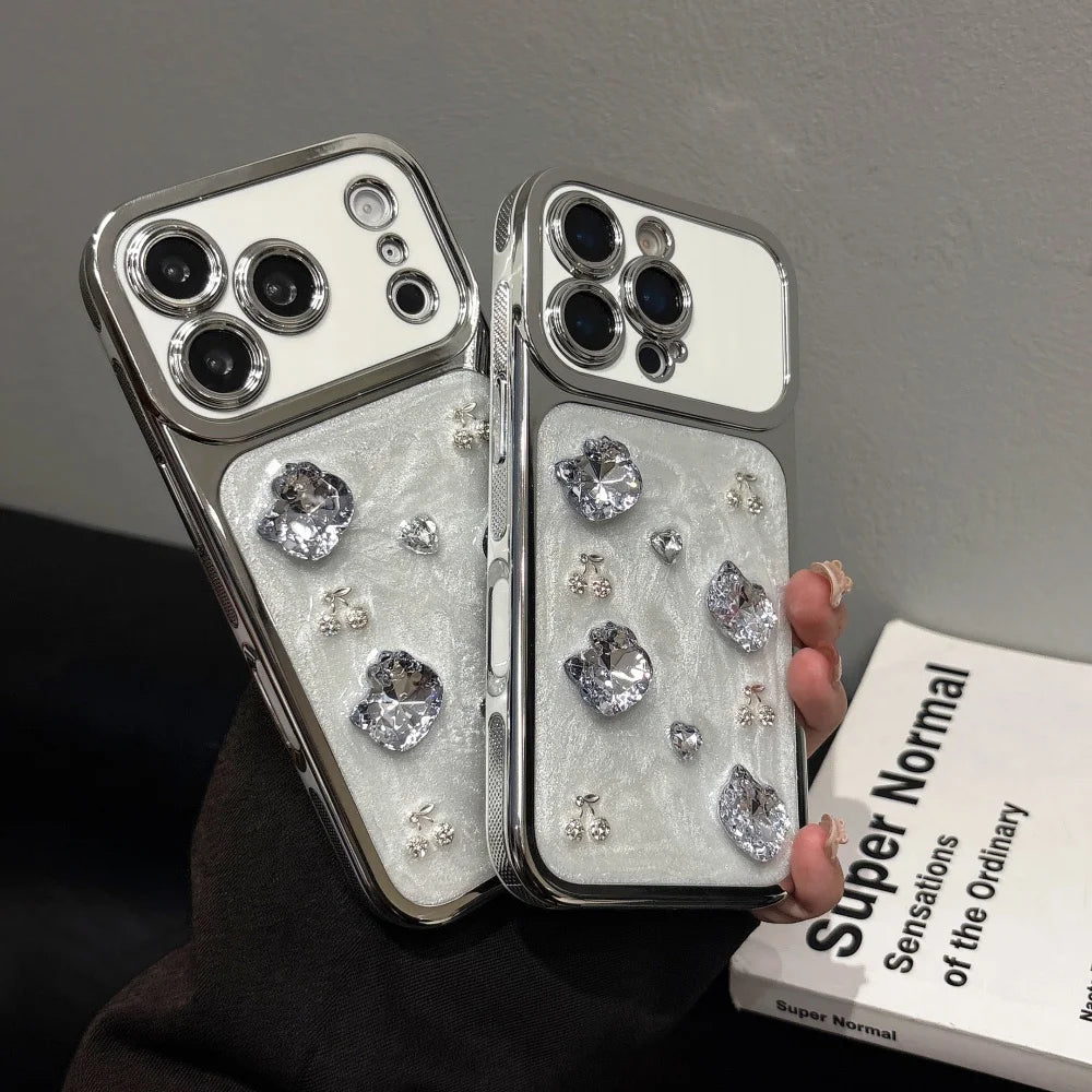 Crystal Bloom Quiet Luxury Phone Case for iPhone