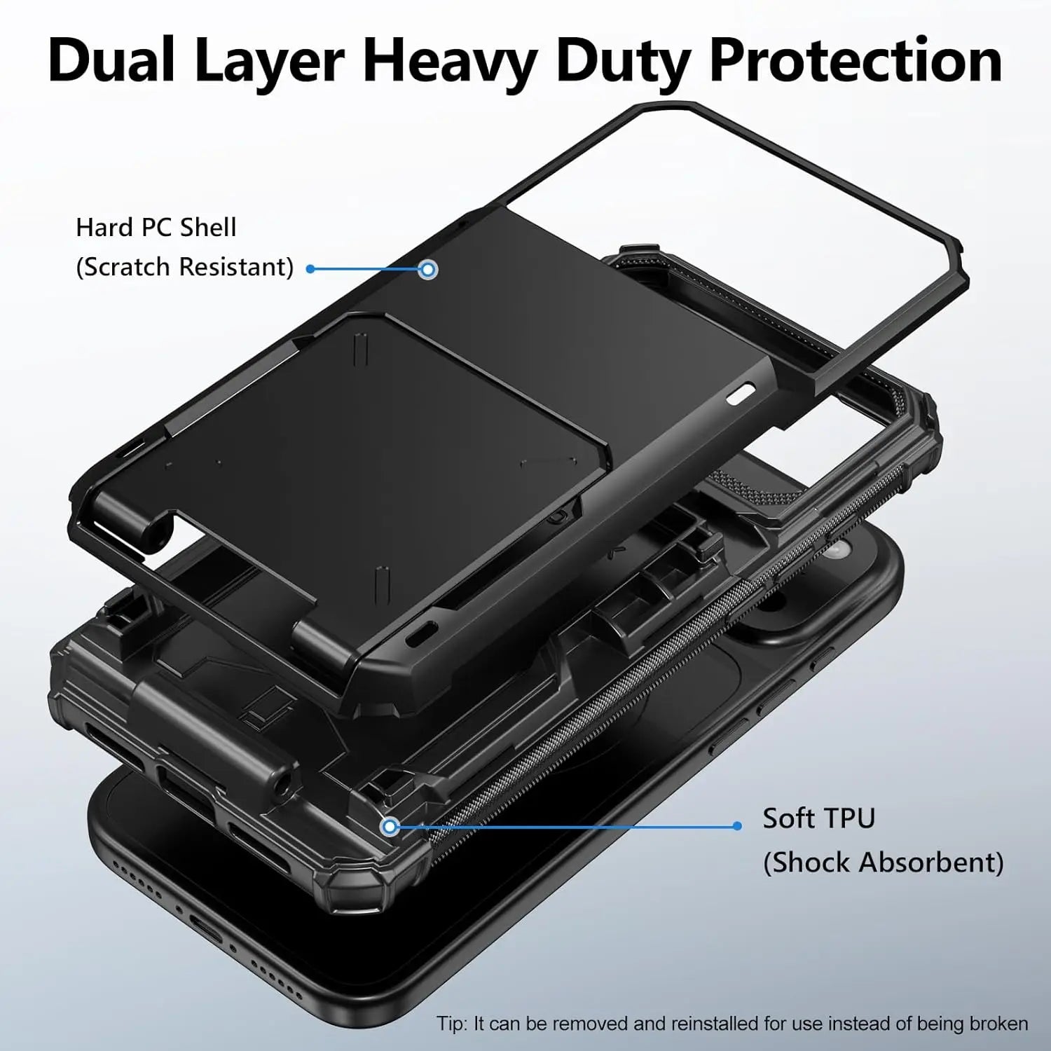 Heavy Duty Wallet Hidden Flip Slot Protective Hard Back Covers Coque Fundas for iPhone