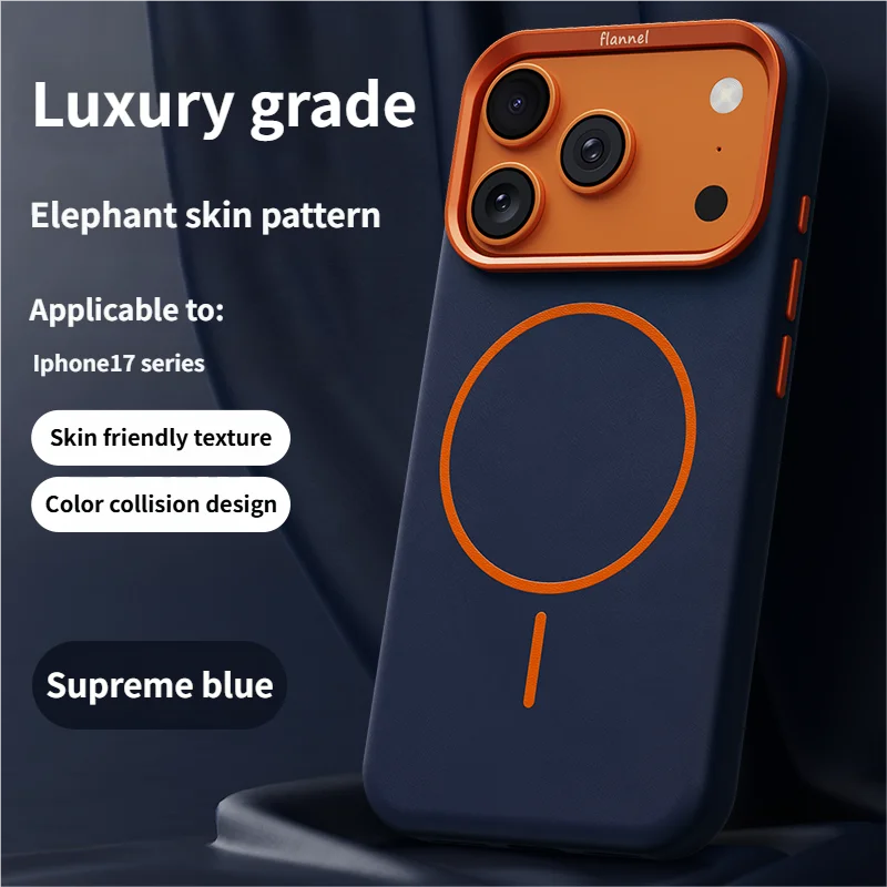 High-End Leather Texture Magnetic Phone Case for IPhone for Magsafe