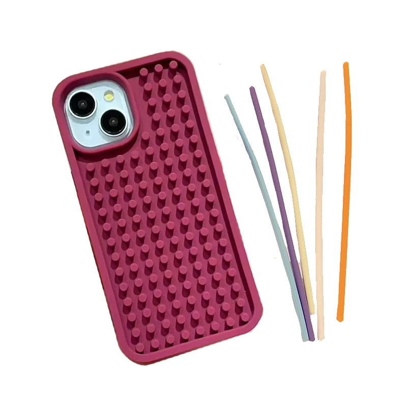 Silicone pressure reducing phone case for iPhone