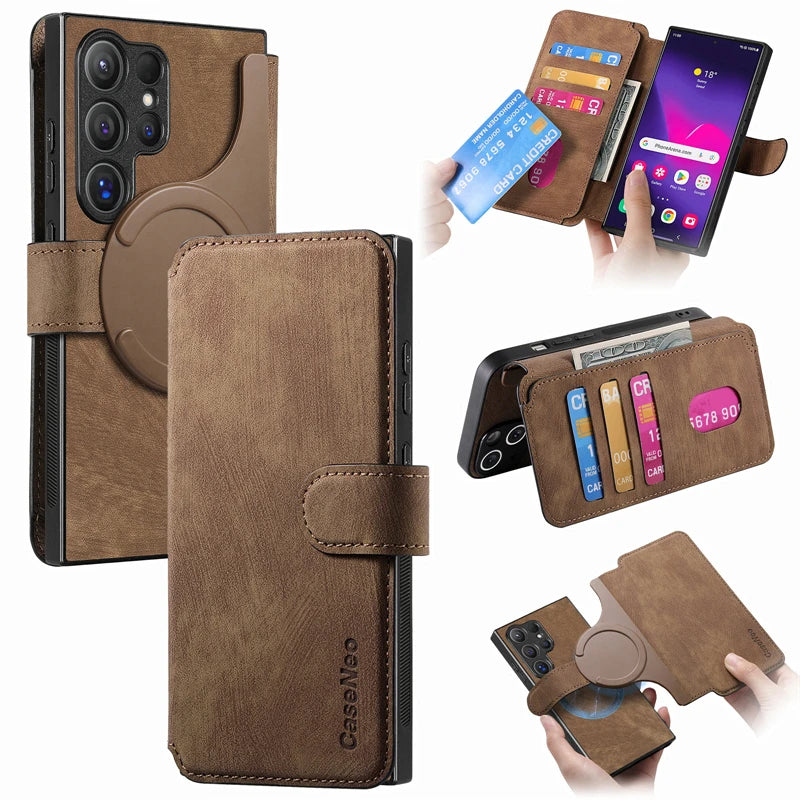 Detachable wallet holder phone case for Samsung