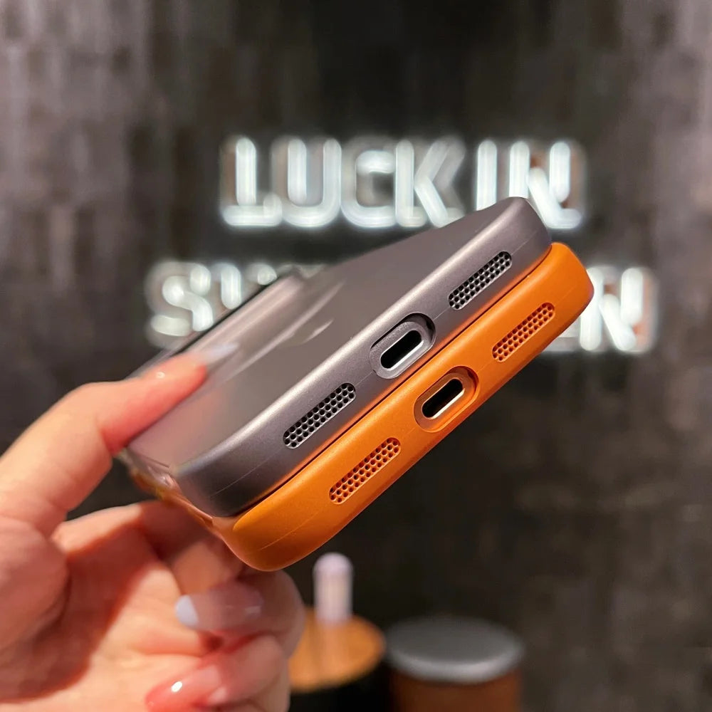 Ultra Slim Frosted Bezel-less Magnetic Phone Case for iPhone