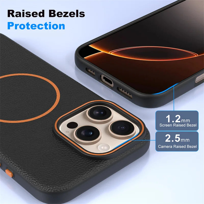 Ultra thin and simple lychee pattern phone case for iPhone