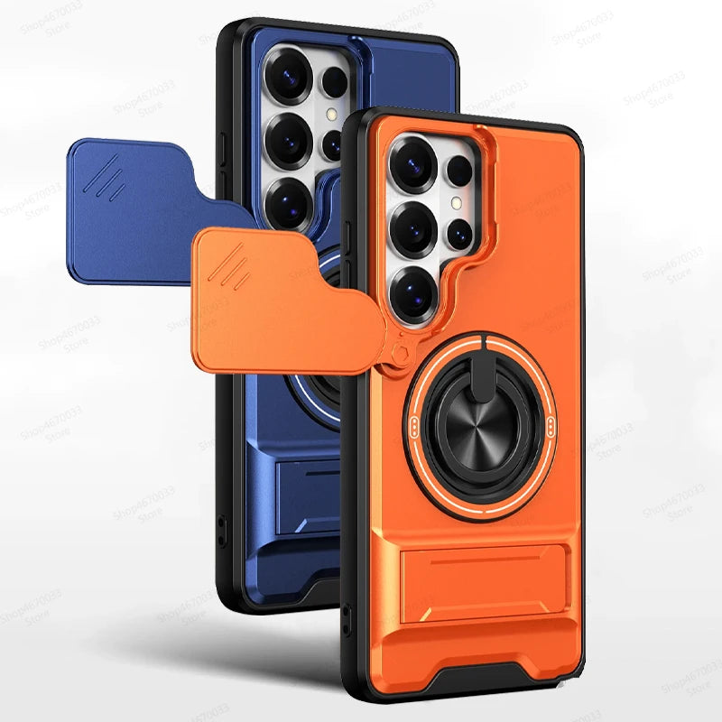 Frosted For Magsafe Magnetic Ring Holder Bracket Case For Samsung