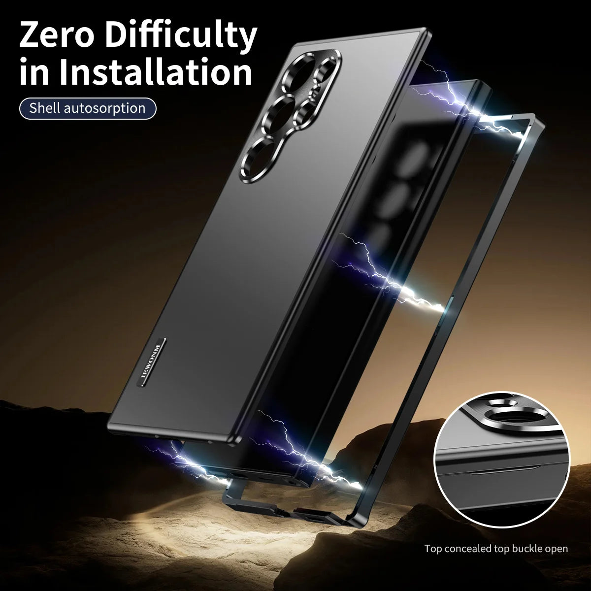 All-aluminum body Matte titanium alloy ultra-thin back cover For Samsung