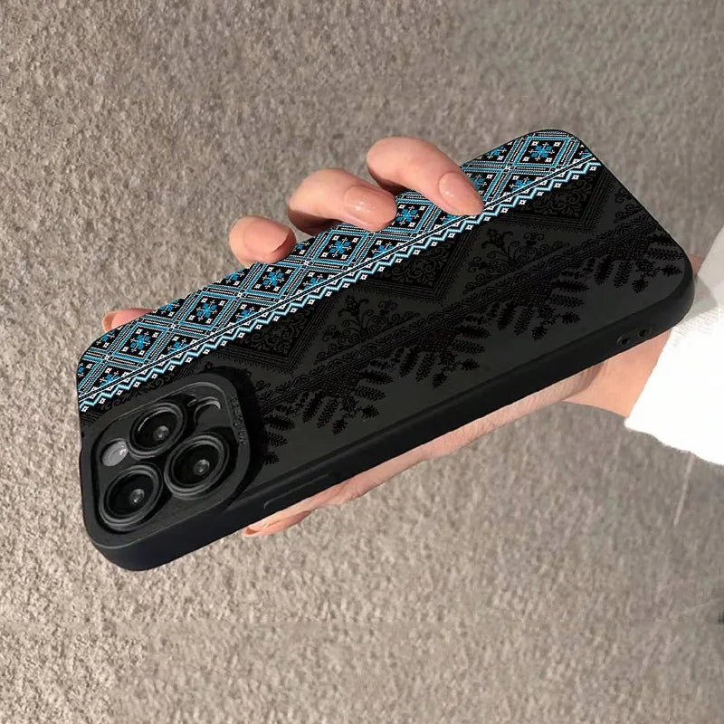 Vintage Totem Painting Shockproof Phone Case For iPhone