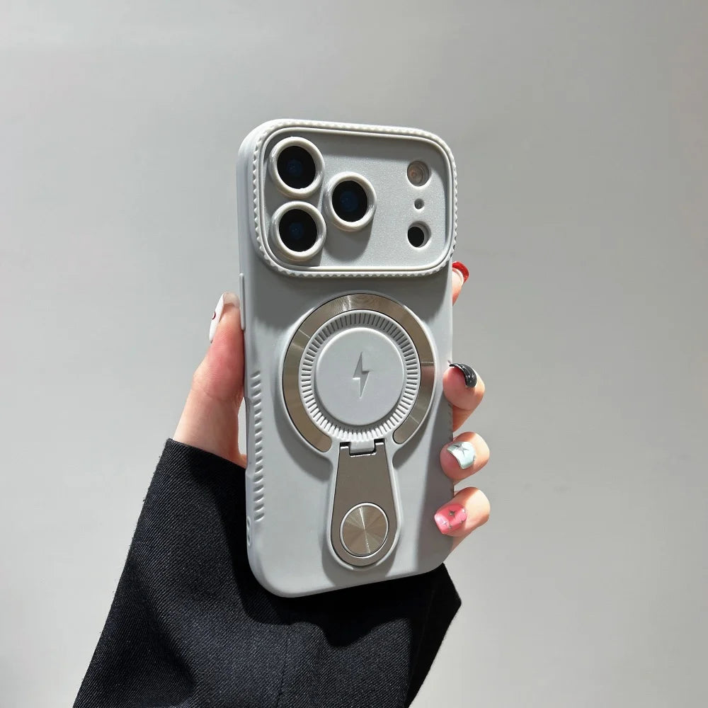 Full-Cover Magnetic Case with Stand Design For iPhone