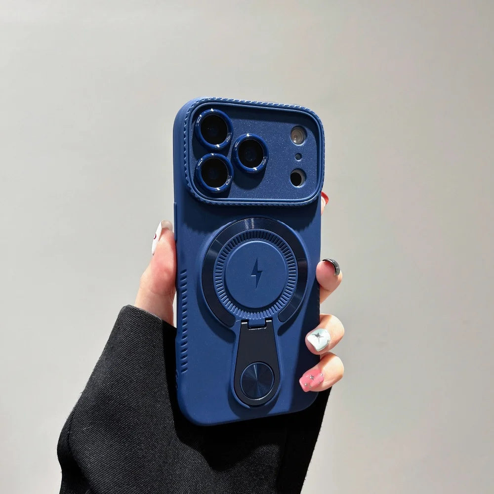 Full-Cover Magnetic Case with Stand Design For iPhone