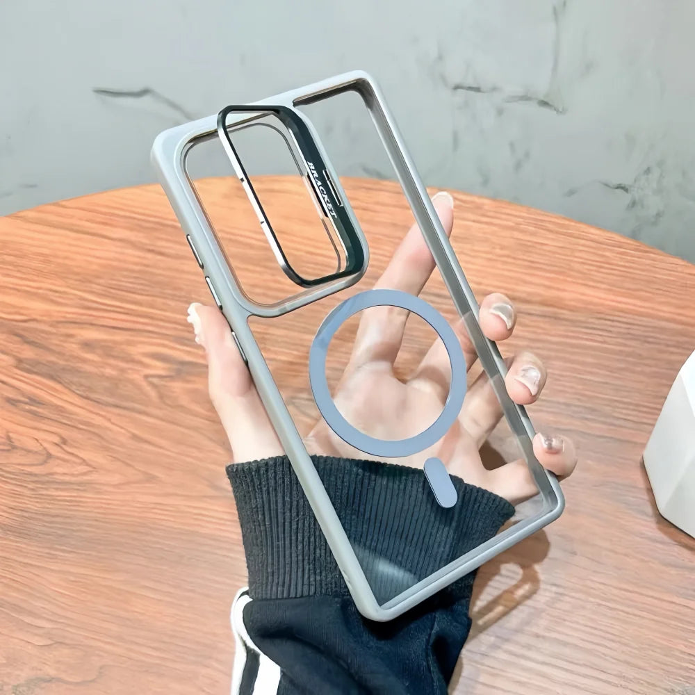 Hidden Camera Lens Holder Clear Case For Samsung