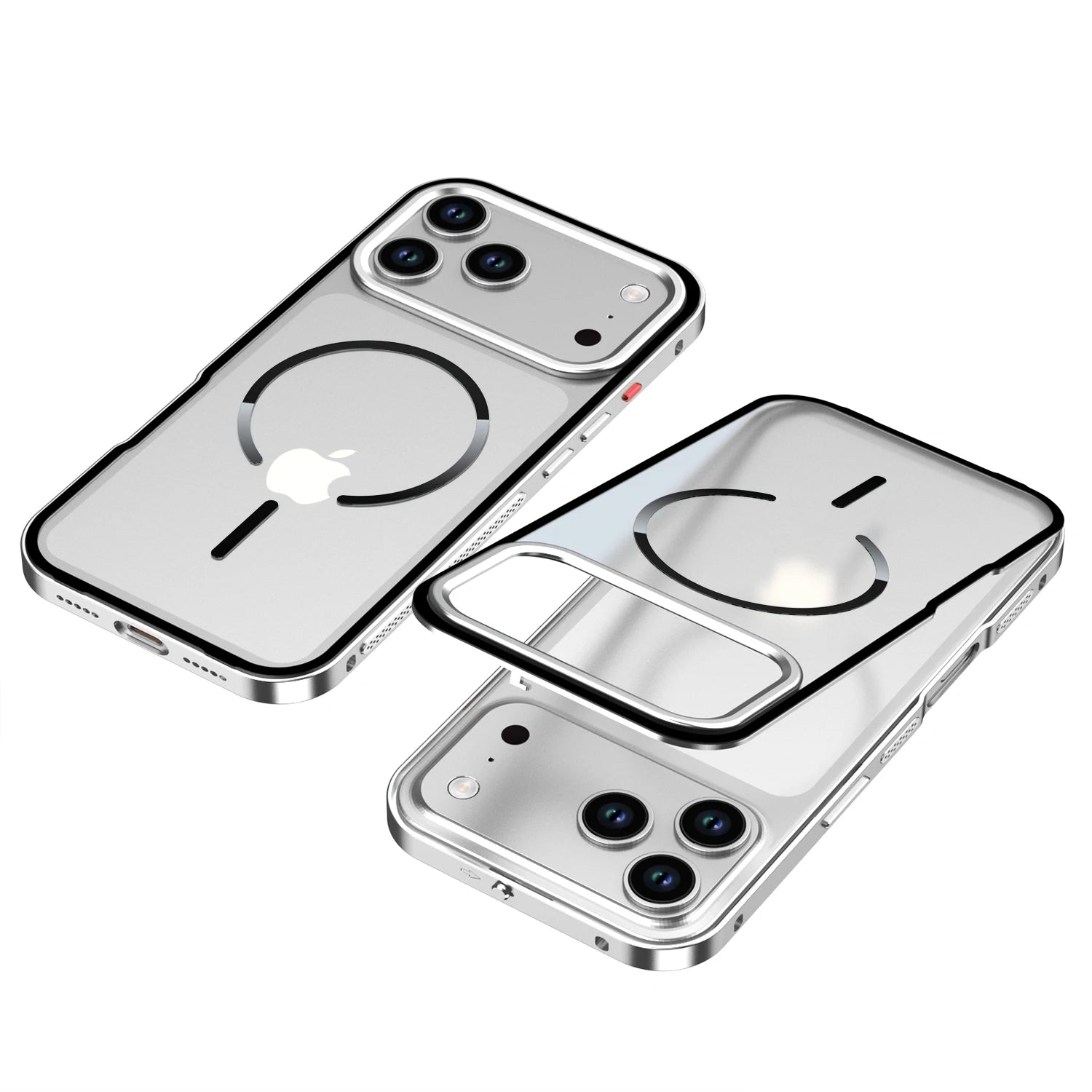 Metal Frame Frosted Magnetic Phone Case For iPhone