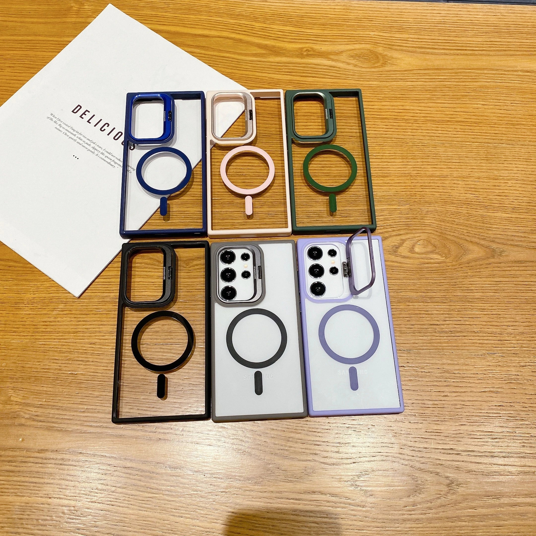 Hidden Camera Lens Holder Clear Case For Samsung