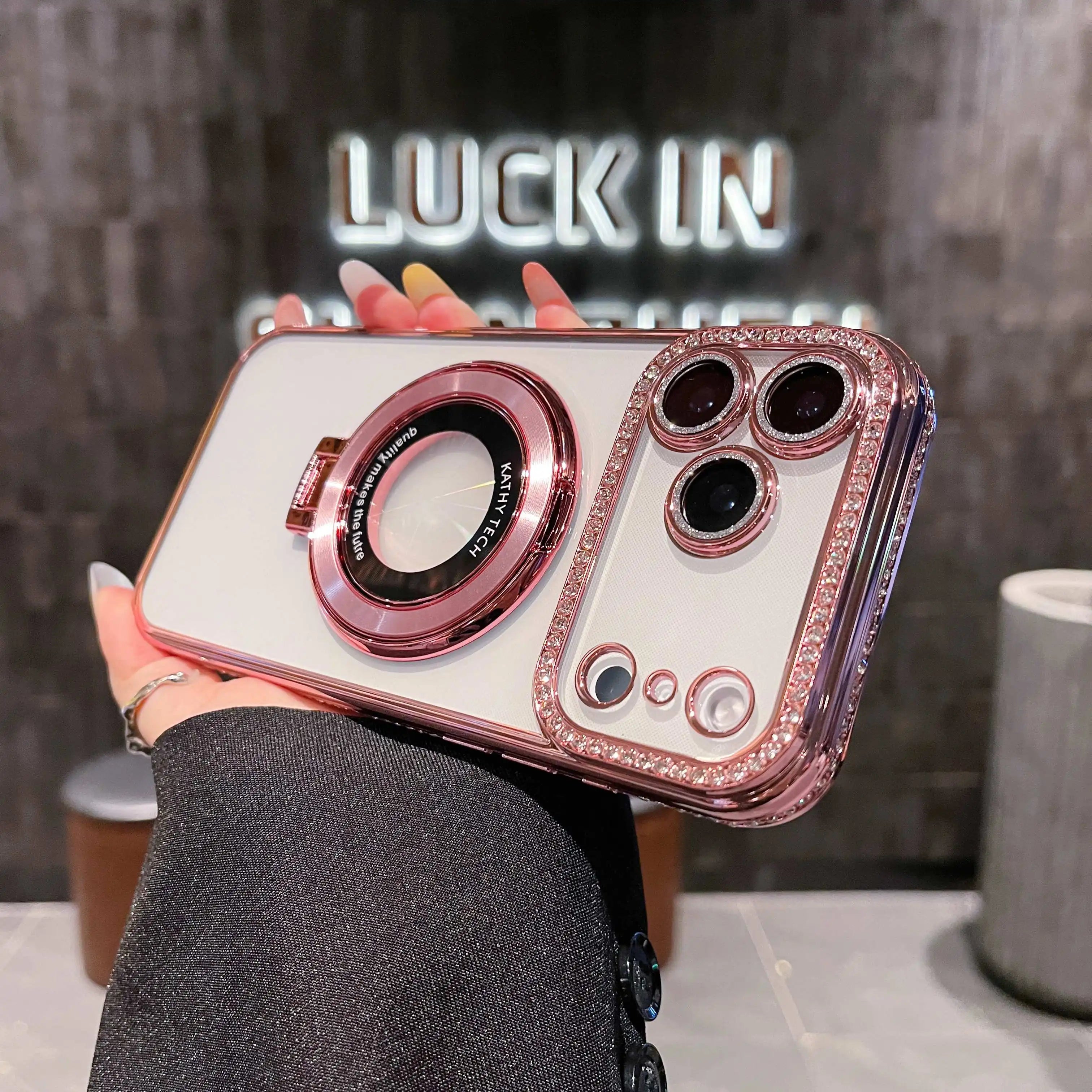 Luxury Glitter Diamond Magnetic Phone Case For iPhone