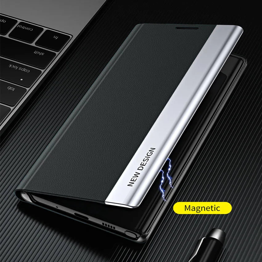 Flip style side display phone case for Samsung