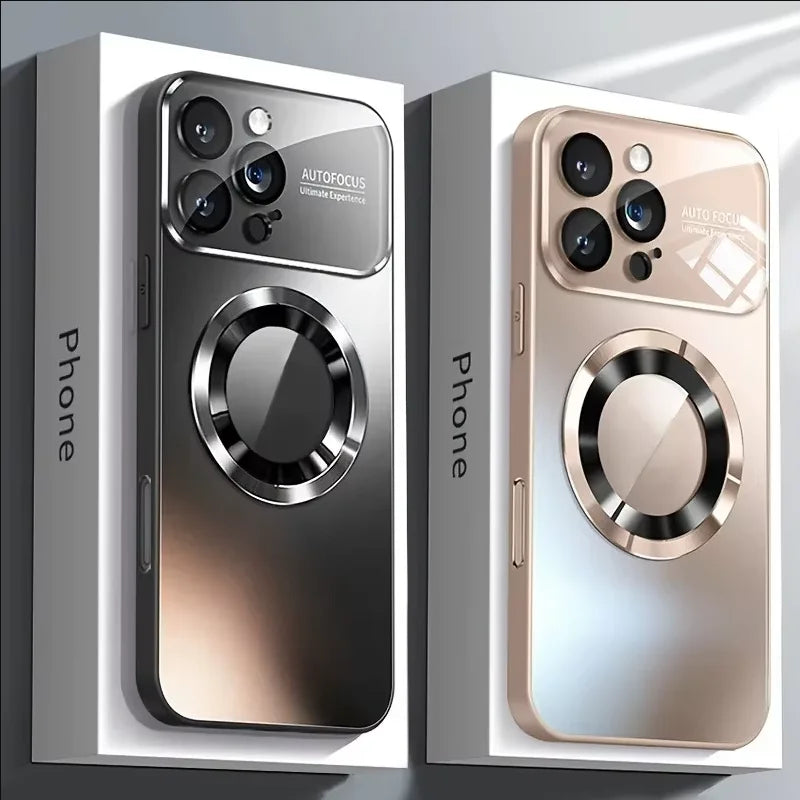 Magsafe Clear Titanium Metallic Color For iPhone