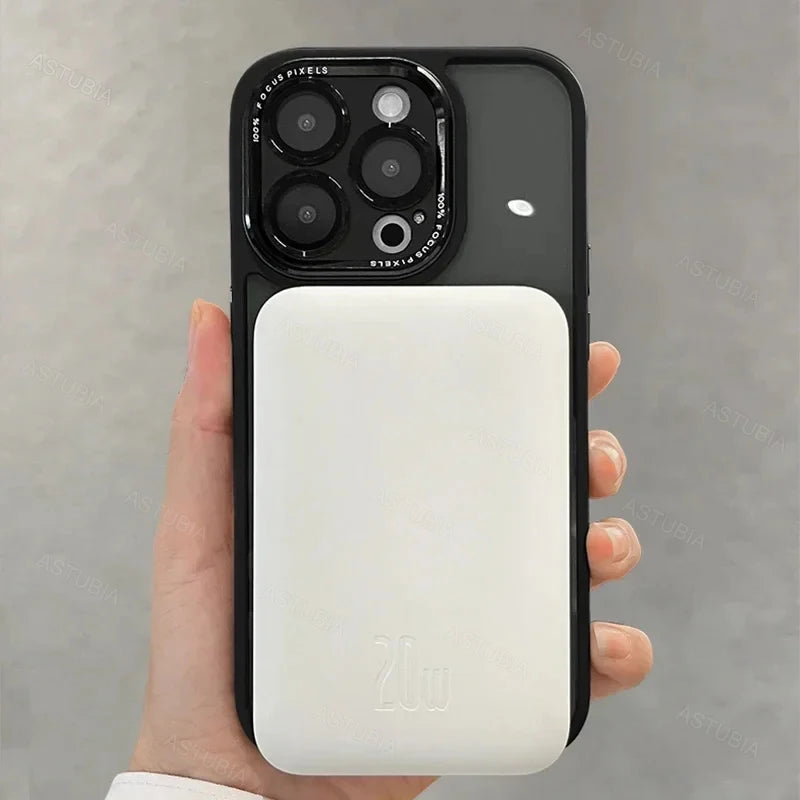 Wireless Charging Hard Transparent Phone Case For iPhone