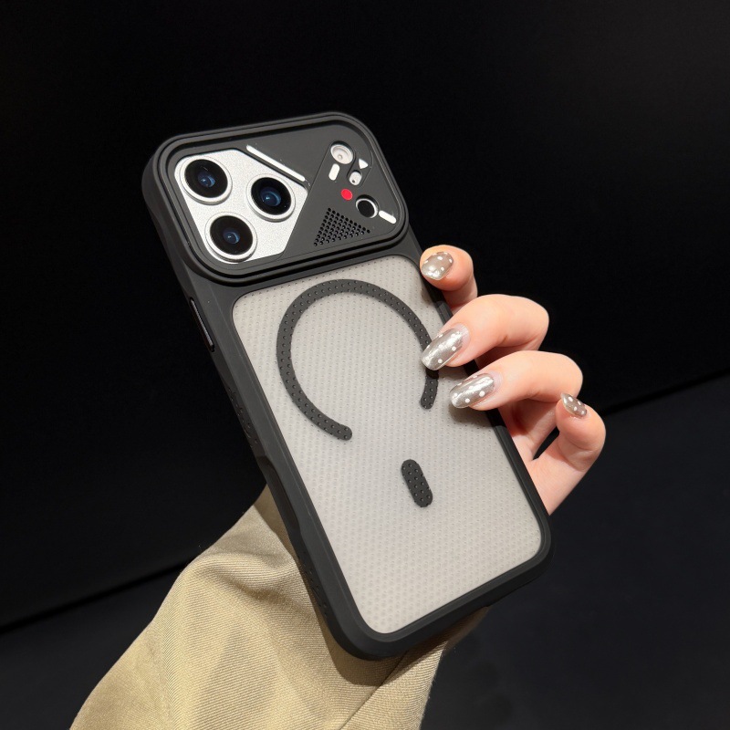 Skin-feeling microporous magnetic phone case for iPhone