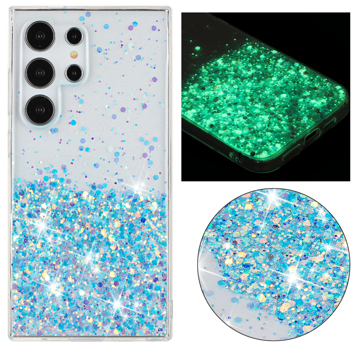Luminous quicksand phone case suitable for Samsung