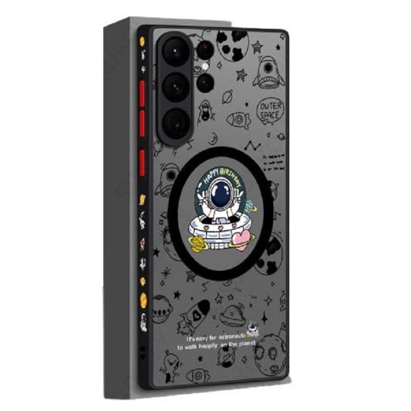 Magnetic Astronaut Pattern Phone Casefor Samsung