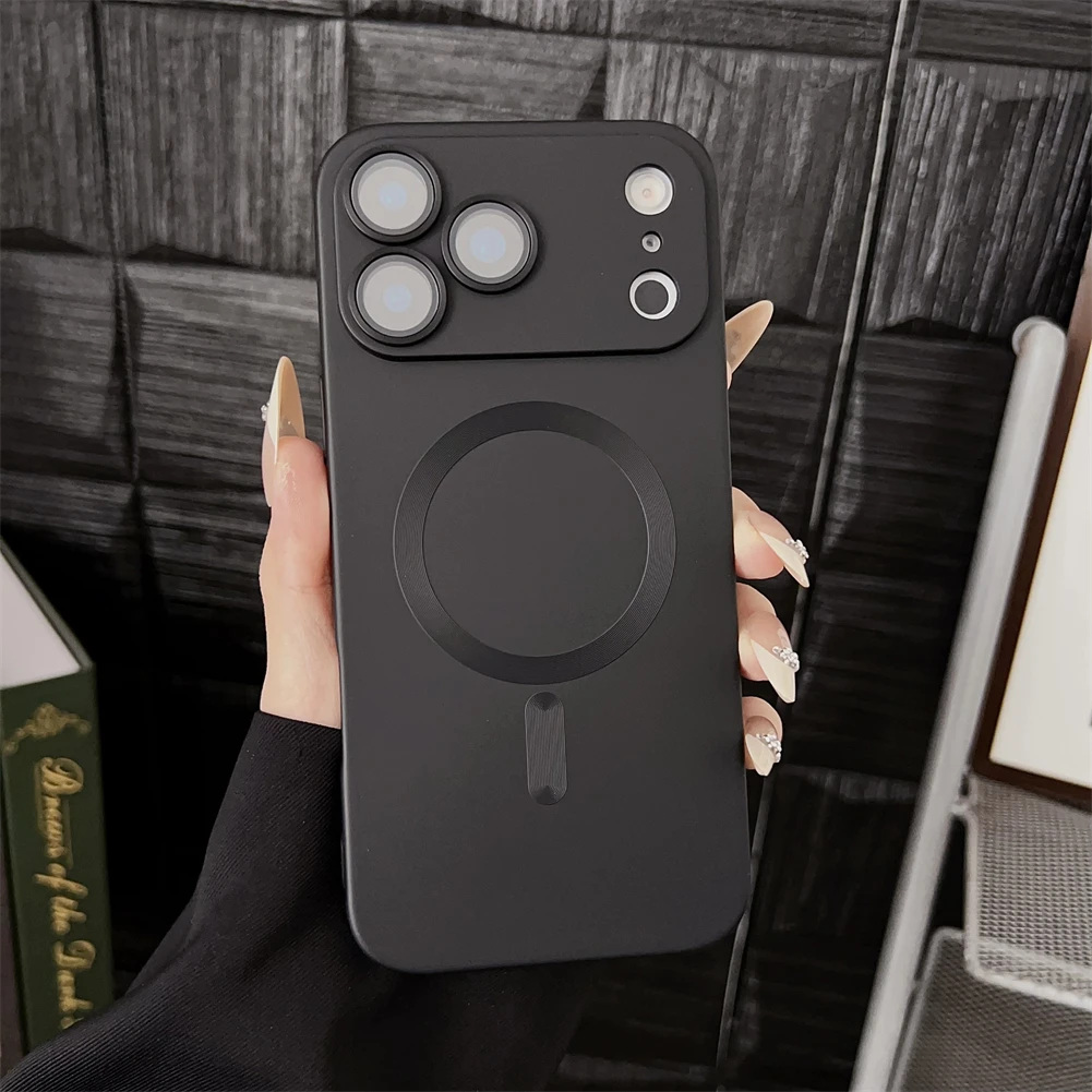Magnetic Wireless Charging Shockproof Matte Case For iPhone
