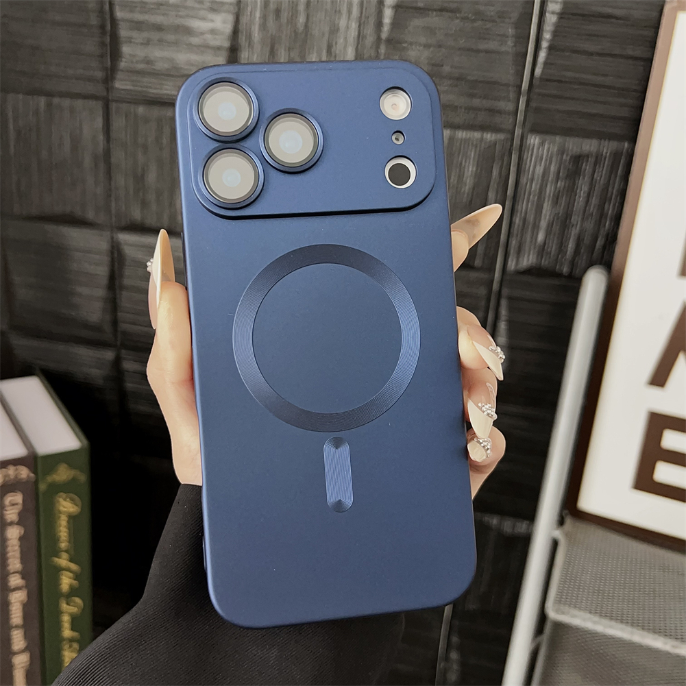 Magnetic Wireless Charging Shockproof Matte Case For iPhone