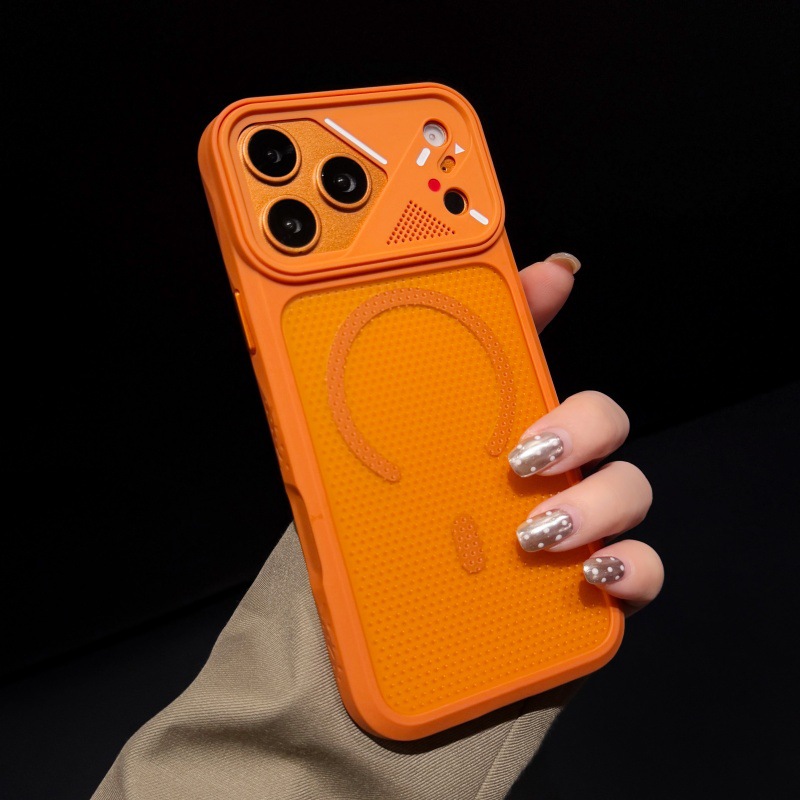 Skin-feeling microporous magnetic phone case for iPhone
